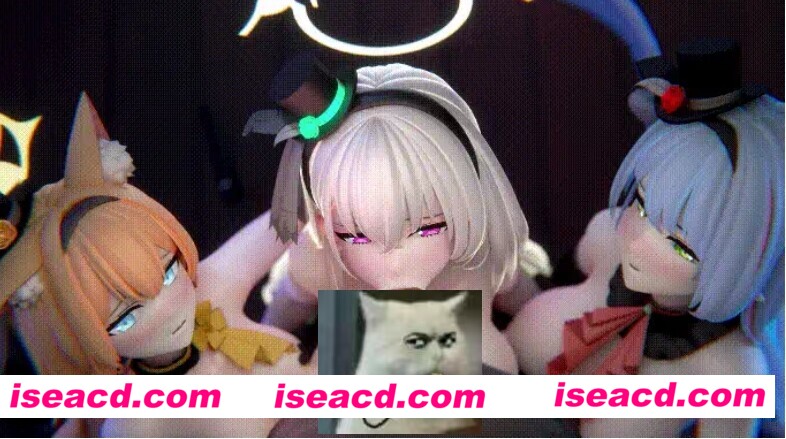 【MMD/步兵】ReHaku 6月30蔚蓝档案 黑丝偶像4P~樱子/美祢/玛丽 【200M/CV】